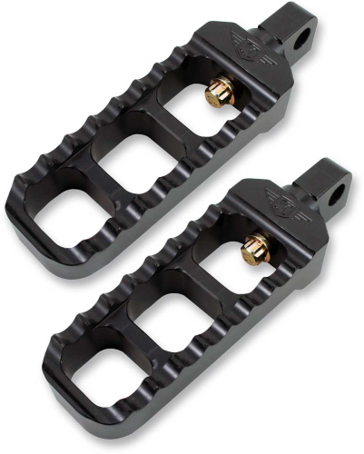 Joker Machine - Joker Machine Adjustable Serrated Narrow Footpeg - 4-3/16in L x 1-1/2in W x 13/16in Thick - Black Anodized - 08-61-5B