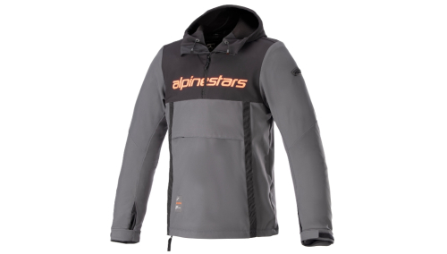 Alpinestars - Alpinestars Sherpa Hoodie - 4208123-1134-L - Black/Tar Gray/Red Fluo - Large