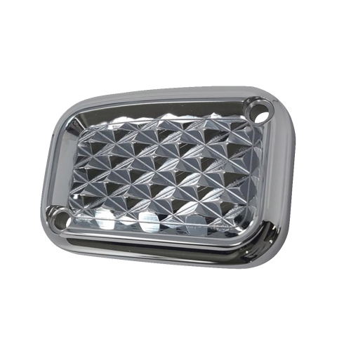Covingtons - Covingtons Front Brake Master Cylinder Cover - Diamondback - Chrome - C3056-C