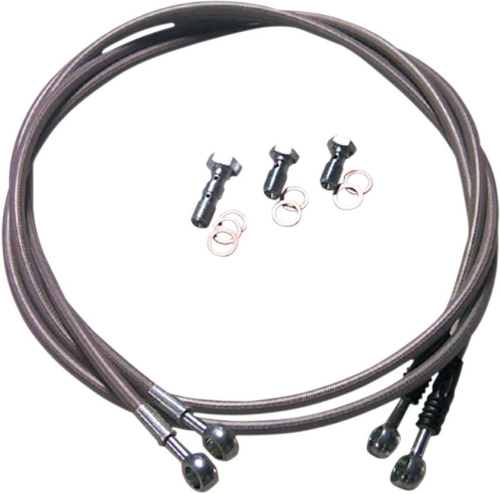Lone Star Racing - Lone Star Racing Stainless Braided Brake Line - Universal - 30-54