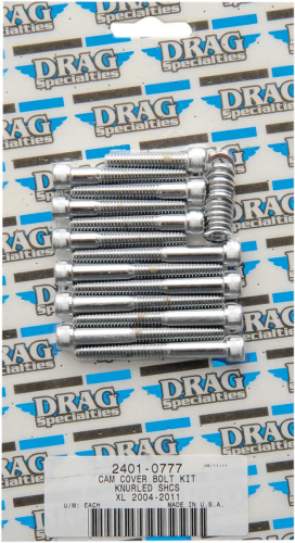 Drag Specialties - Drag Specialties Cam Cover Chrome Socket-Head Bolt Set - Knurled - MK687
