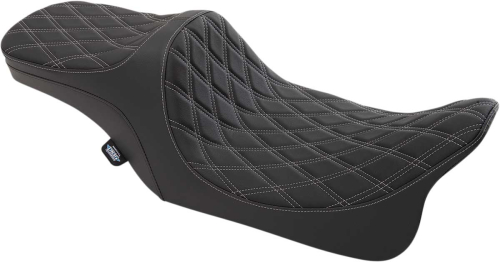Drag Specialties - Drag Specialties Predator III 2-Up Seat - Double Diamond - 0801-1309