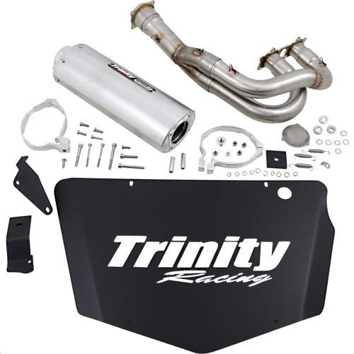 Trinity Racing - Trinity Racing Stage 5 Single Exhaust System - Brushed - TR-4172F