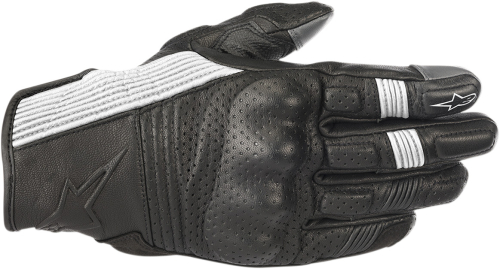 Alpinestars - Alpinestars Mustang V2 Leather Gloves - 3566118-12-S - Black/White - Small