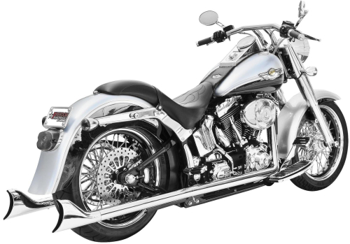 Freedom Performance - Freedom Performance Sharktail Signature True Dual Exhaust System - 39in. Chrome Muffler - Chrome Tips - HD00452