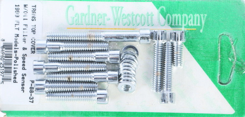 Gardner-Westcott - Gardner-Westcott Transmission Top Cover Polished Chrome Plated Allen Bolt Kit - P-88-37