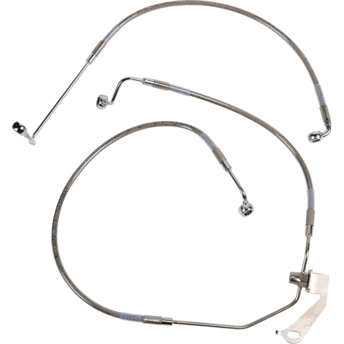 Drag Specialties - Drag Specialties Clear Coated Standard Length ABS Stainless Steel Rear Brake Line Kit - 1741-6340