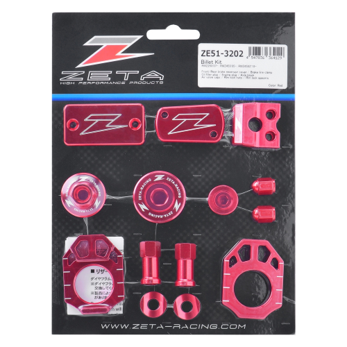 ZETA - ZETA Billet Kit - Red - ZE51-3202
