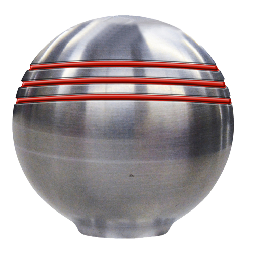 Schmitt & Ongaro Marine - Schmitt &amp; Ongaro Throttle Knob - 1-⅞" - Red Grooves