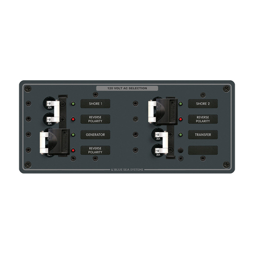 Blue Sea Systems - Blue Sea 8498 Breaker Panel - AC 3 Sources - White