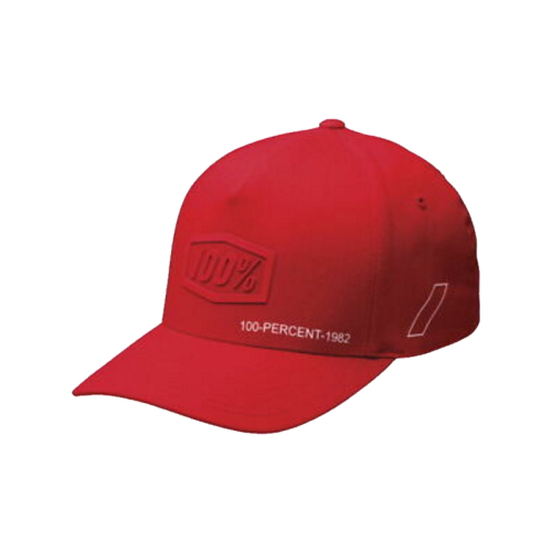 100% - 100% Shadow Flexfit Hat - 20092-003-17 - Red - Sm-Md