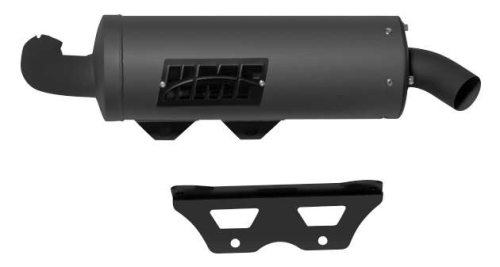 HMF Engineering - HMF Engineering Titan XL Series Dual Slip-On - Gun Metal - Black End Cap - 716623638795