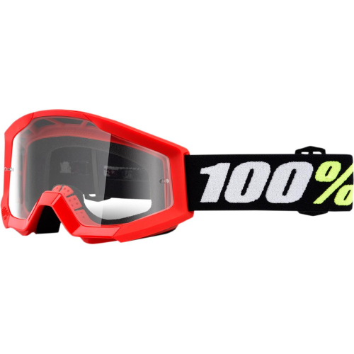 100% - 100% Strata Mini Youth Goggles - 50600-003-02 - Red / Clear Lens - OSFM