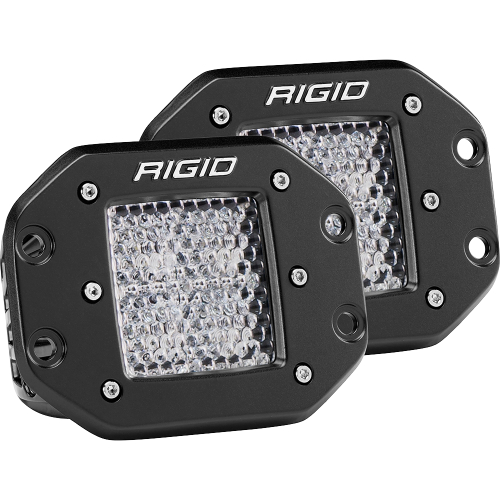 RIGID Industries - RIGID Industries D-Series PRO - Flush Mount - Diffused - Pair - Black