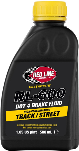 Red Line - Red Line RL-600 Dot 4 Track/Street Brake Fluid - 500ml. - 90404