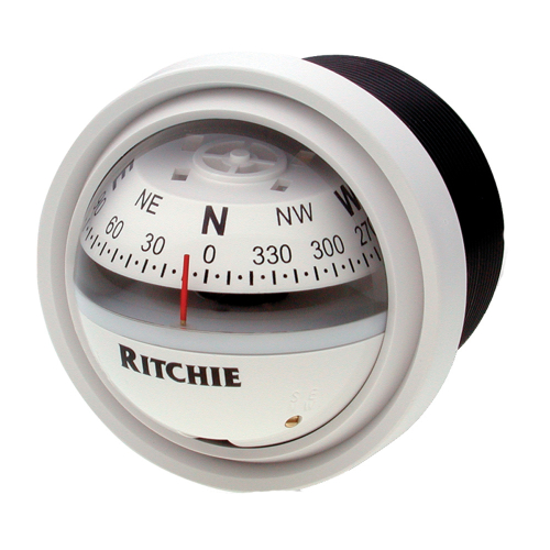 Ritchie - Ritchie V-57W.2 Explorer Compass - Dash Mount - White