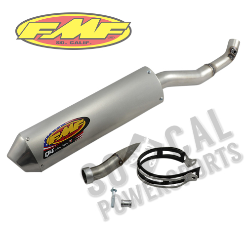 FMF Racing - FMF Racing Q4 Spark Arrestor Slip-On - Stainless Midpipe - 043208