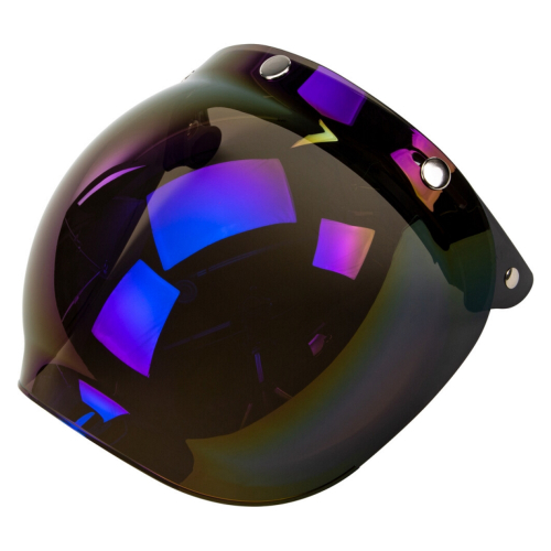 G-Max - G-Max Universal 3-Snap Flip-Up Bubble Shield - Blue Iridium - G002016