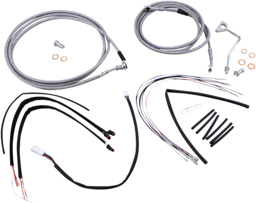 Burly Brand - Burly Brand Handlebar Cable/Line Install Kit - Stainless Steel - B30-1161