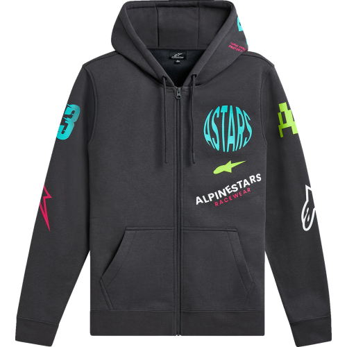 Alpinestars - Alpinestars Variegate Zip Hoodie - 1215-53200-190-XL - Gunmetal - X-Large