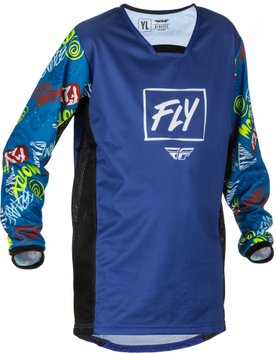 Fly Racing - Fly Racing Kinetic Rebel Youth Jersey - 375-427YL - Blue/Light Blue - Large