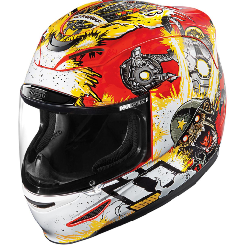 Icon - Icon Airmada Monkey Business Helmet - XF-2-0101-9982 - Red - X-Small