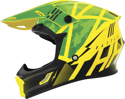 THH Helmets - THH Helmets T710X Battle Helmet - 646385 - Green/Black - Large