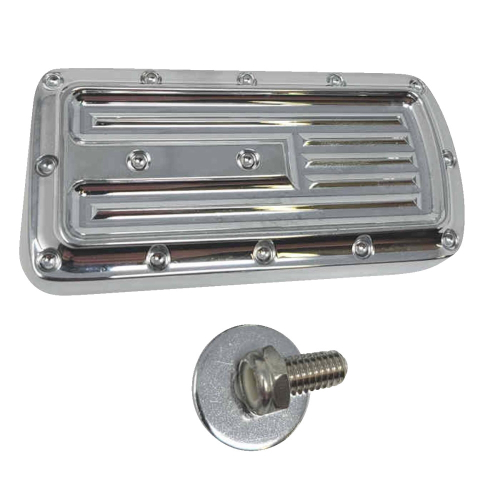 Covingtons - Covingtons Brake Pedal Pad - Dimpled - Chrome - C1942-C