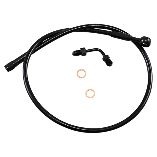 Magnum - Magnum Black Coated XR Stainless Upper Front Brakeline Kit with Black Fittings - 30in. Total Length - SBB1506-30