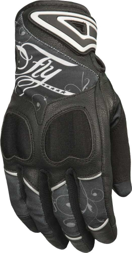 Fly Racing - Fly Racing Venus Womens Gloves - #5884 476-6120~2 - Black/Gray - Small