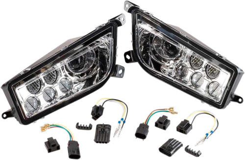 Moose Utility - Moose Utility LED Headlights - Chrome - 2001-2227