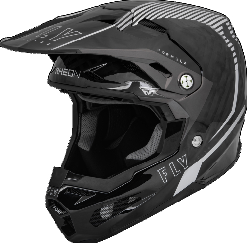 Fly Racing - Fly Racing Formula Carbon Tracer Helmet - 73-4444M - Silver/Black - Medium