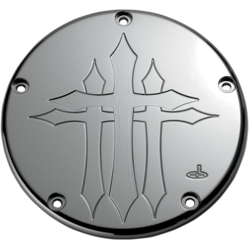 Carl Brouhard Designs - Carl Brouhard Designs Derby Cover - Cross Series - Chrome - CR-0004-C