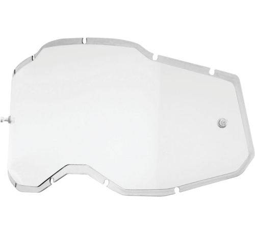 100% - 100% Replacement Injected Lenses for Adult Racecraft 2/Accuri 2/Stratus 2 Goggles - Clear - 59090-00001