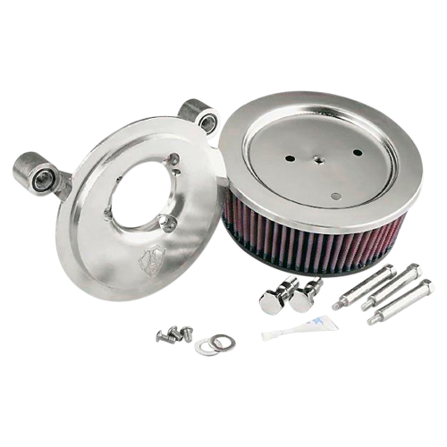 Arlen Ness - Arlen Ness Big Sucker Stage II Air Filter Kit - Plain Backing Plate - Red Filter - 18-511