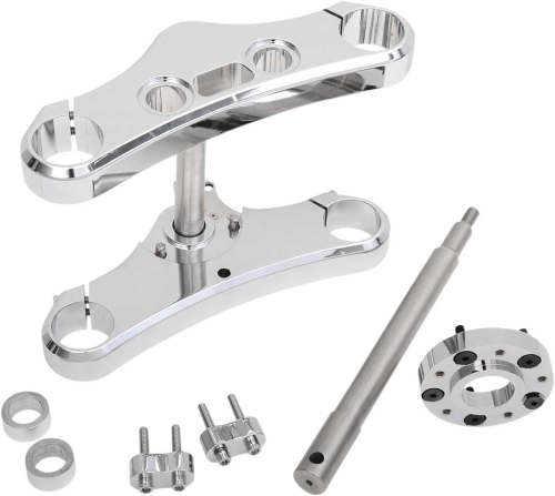 Accutronix - Accutronix 49mm Wide-Glide Conversion Kit - 3 Deg. Rake - Chrome - TWD349-ESCK8