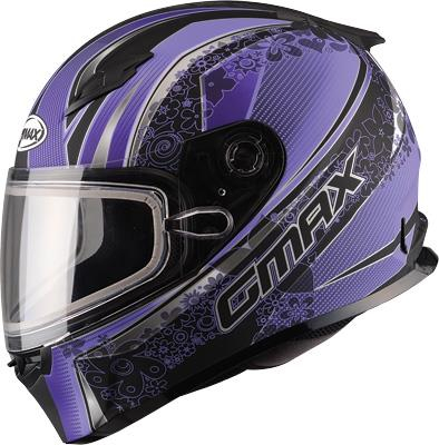 G-Max - G-Max FF49 Elegance Snow Helmet - G2492599  TC22 - Flat Black/Purple - 3XL