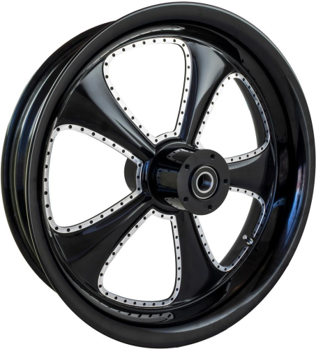 Bagger Nation - Bagger Nation SRT Performance Wide Tire Kit - with High Roller Wheel - Black - SRT-KIT-14-HRL-B