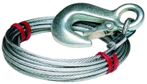 Tie Down Engineering - Tie Down Engineering Winch Cable With Galvanized Latch Hook - 1/8in. x 20ft. - 59380