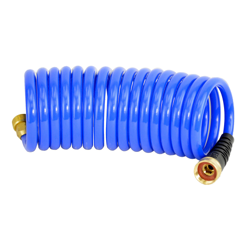 HoseCoil - HoseCoil 15' Blue Self Coiling Hose w/Flex Relief