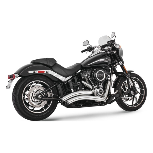 Freedom Performance - Freedom Performance Sharp Curve Radius Crossover Exhaust with Star Tips - Chrome with Black Tips - HD01177