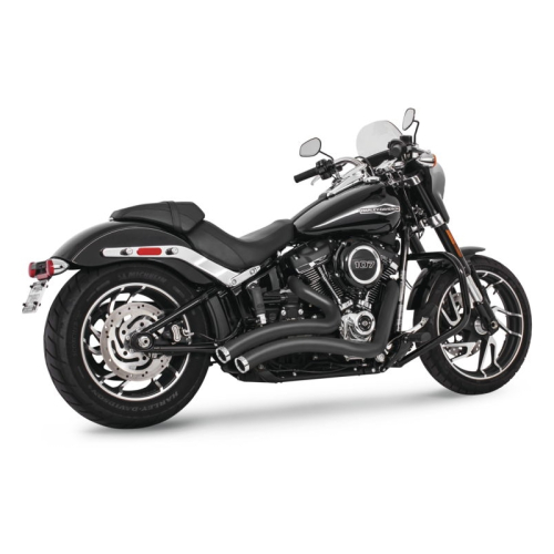 Freedom Performance - Freedom Performance Sharp Curve Radius Crossover Exhaust with Star Tips - Black with Chrome Tip - HD01180