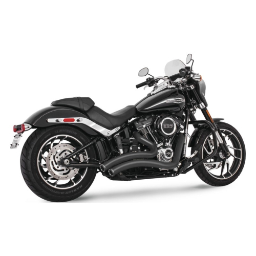 Freedom Performance - Freedom Performance Sharp Curve Radius Crossover Exhaust with Star Tips - Black with Black Tips - HD01179
