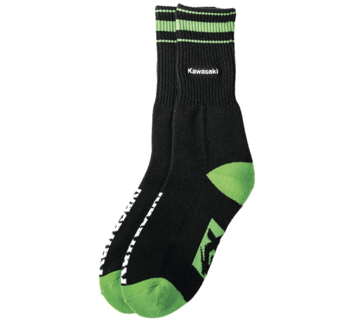 Factory Effex - Factory Effex Kawasaki Crew Socks - 25-84104 - Black/Green - OSFM