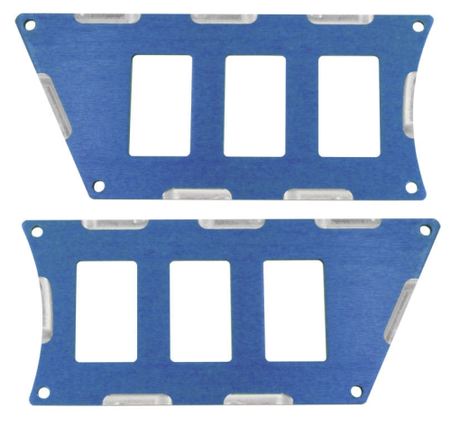 ModQuad - ModQuad 6 Slot Switch Plate - Blue - RZR-SP-D-BL
