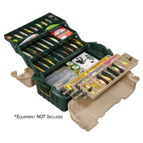 Plano - Plano Hip Roof Tackle Box w/6-Trays - Green/Sandstone
