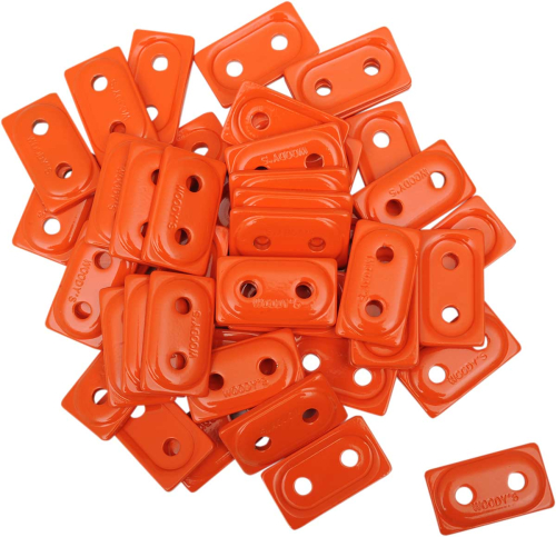 Woodys - Woodys Double Digger Aluminum Support Plates - 5/16in. - Orange (48pk.) - ADD2-3805-B