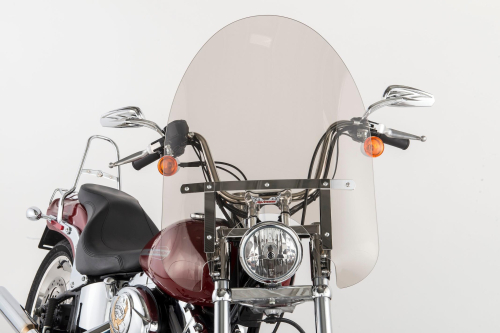 Slipstreamer - Slipstreamer 22in. Classic Windshield with Black Hardware - 22in. H x 23in. W - Smoke - SS-30-22TVQB