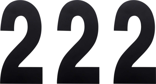 Factory Effex - Factory Effex Standard Numbers 6in. - Black - No. 2 - 02-4452