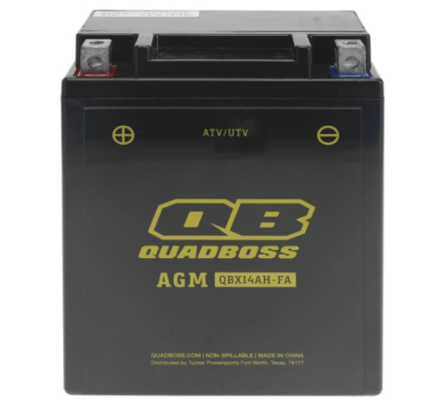 QuadBoss - QuadBoss Maintenance-Free AGM Battery - YB12A-A2 - HTX14AH-FA-QB
